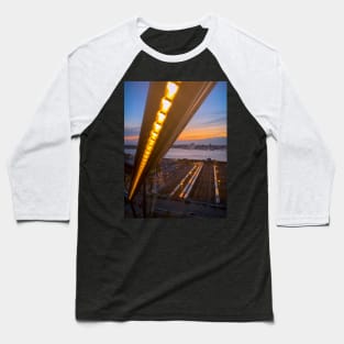 The Vessel Sunset Sky Hudson Yards Manhattan NYC Baseball T-Shirt